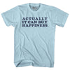 Actually It Can Buy Happiness Adult Cotton T-shirt by Tribe Lacrosse