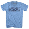 Actually It Can Buy Happiness Adult Tri-Blend V-neck T-shirt by Tribe Lacrosse