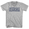 Actually It Can Buy Happiness Adult Cotton V-neck T-shirt by Tribe Lacrosse