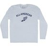 All-American Running Track Winged Foot Adult Tri-Blend Long Sleeve T-shirt by Ultras