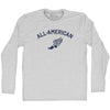 All-American Running Track Winged Foot Adult Cotton Long Sleeve T-shirt by Ultras