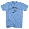 All-American Running Track Winged Foot Adult Tri-Blend T-shirt by Ultras