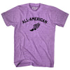 All-American Running Track Winged Foot Adult Tri-Blend T-shirt by Ultras