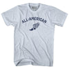 All-American Running Track Winged Foot Adult Tri-Blend T-shirt by Ultras