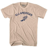 All-American Running Track Winged Foot Adult Cotton T-shirt by Ultras