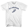 All-American Running Track Winged Foot Adult Cotton T-shirt by Ultras