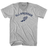 All-American Running Track Winged Foot Adult Cotton V-neck T-shirt by Ultras