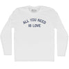 All You Need Is Love Adult Cotton Long Sleeve T-shirt by Tribe Lacrosse
