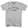 All You Need Is Love Adult Cotton T-shirt by Tribe Lacrosse