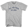 All You Need Is Love Womens Cotton Junior Cut T-Shirt by Tribe Lacrosse