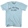 All You Need Is Love Adult Cotton T-shirt by Tribe Lacrosse