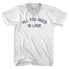 All You Need Is Love Adult Tri-Blend V-neck T-shirt by Tribe Lacrosse
