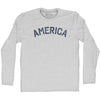 America Adult Cotton Long Sleeve T-shirt by Tribe Lacrosse