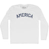 America Adult Cotton Long Sleeve T-shirt by Tribe Lacrosse
