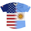 American Flag And Argentina Flag Combination Soccer Jersey Made In USA by Tribe Lacrosse
