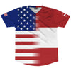 American Flag And Austria Flag Combination Soccer Jersey Made In USA by Tribe Lacrosse