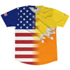 American Flag And Bhutan Flag Combination Soccer Jersey Made In USA by Tribe Lacrosse