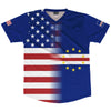 American Flag And Cape Verde Flag Combination Soccer Jersey Made In USA by Tribe Lacrosse