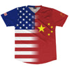 American Flag And China Flag Combination Soccer Jersey Made In USA by Tribe Lacrosse