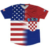 American Flag And Croatia Flag Combination Soccer Jersey Made In USA by Tribe Lacrosse