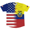 American Flag And Ecuador Flag Combination Soccer Jersey Made In USA by Tribe Lacrosse