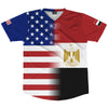 American Flag And Egypt Flag Combination Soccer Jersey Made In USA by Tribe Lacrosse