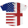 American Flag And EnglAnd Flag Combination Soccer Jersey Made In USA by Tribe Lacrosse