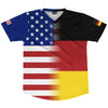 American Flag And Germany Flag Combination Soccer Jersey Made In USA by Tribe Lacrosse