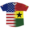 American Flag And Ghana Flag Combination Soccer Jersey Made In USA by Tribe Lacrosse