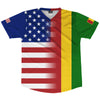 American Flag And Guinea Flag Combination Soccer Jersey Made In USA by Tribe Lacrosse