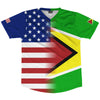 American Flag And Guyana Flag Combination Soccer Jersey Made In USA by Tribe Lacrosse