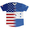 American Flag And Honduras Flag Combination Soccer Jersey Made In USA by Tribe Lacrosse