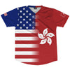 American Flag And Hong Kong Flag Combination Soccer Jersey Made In USA by Tribe Lacrosse