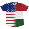 American Flag And Hungary Flag Combination Soccer Jersey Made In USA by Tribe Lacrosse