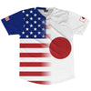 American Flag And Japan Flag Combination Soccer Jersey Made In USA by Tribe Lacrosse