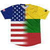 American Flag and Lithuania Flag Combination Soccer Jersey Made In USA by Tribe Lacrosse