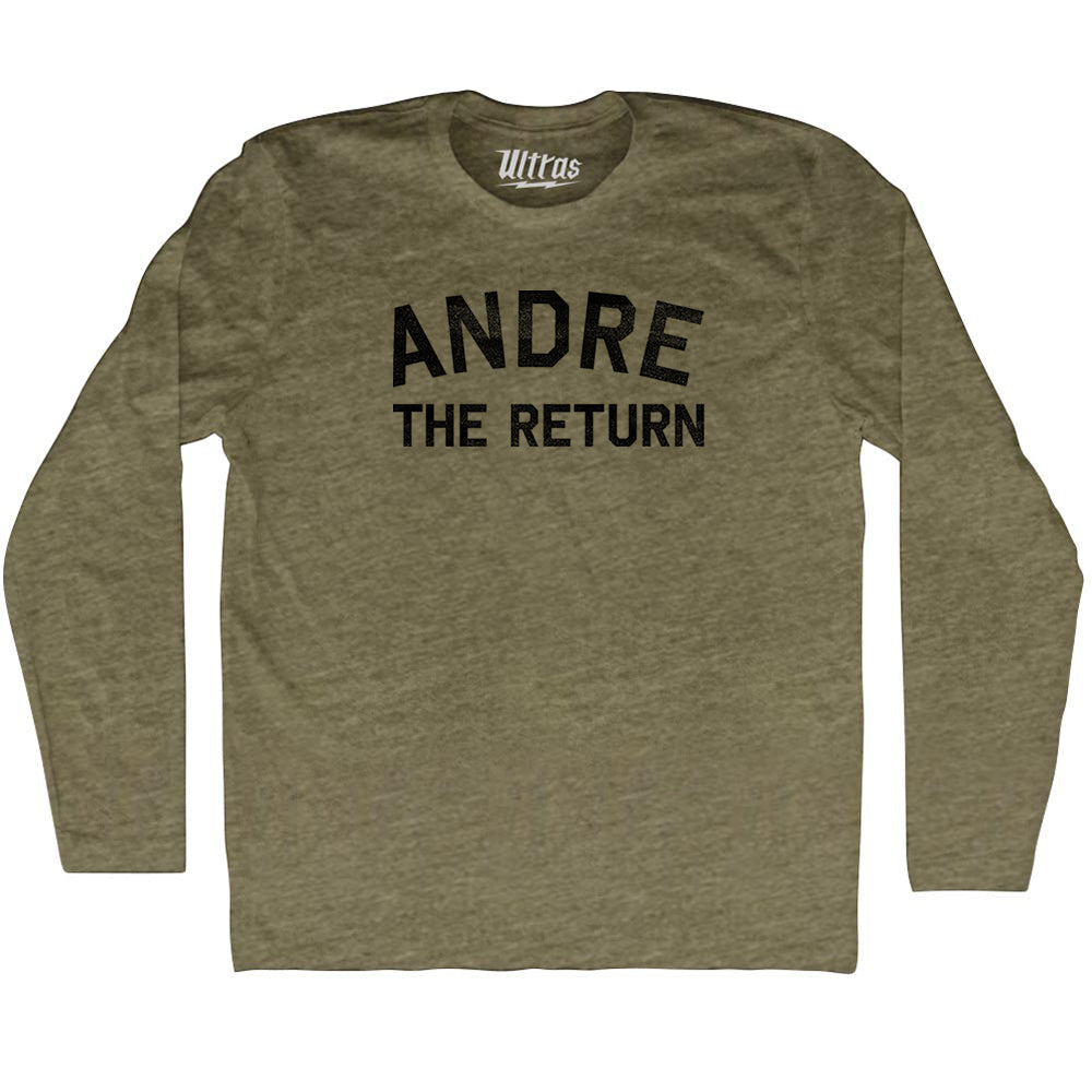 Andre The Return Adult Tri-Blend Long Sleeve T-shirt by Tribe Lacrosse