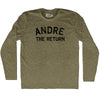 Andre The Return Adult Tri-Blend Long Sleeve T-shirt by Tribe Lacrosse