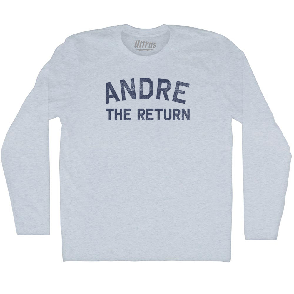Andre The Return Adult Tri-Blend Long Sleeve T-shirt by Tribe Lacrosse