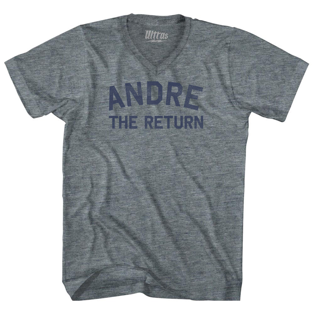 Andre The Return Tri-Blend V-neck Womens Junior Cut T-shirt by Tribe Lacrosse