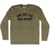 Are We The Bad Guys Adult Tri-Blend Long Sleeve T-shirt by Tribe Lacrosse
