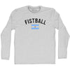 Argentina Fistball Country Flag Adult Cotton Long Sleeve T-shirt by Tribe Lacrosse