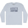 Assets Over Everything Adult Tri-Blend Long Sleeve T-shirt by Tribe Lacrosse