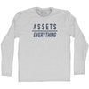 Assets Over Everything Adult Cotton Long Sleeve T-shirt by Tribe Lacrosse