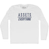 Assets Over Everything Adult Cotton Long Sleeve T-shirt by Tribe Lacrosse