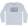 Assets Over Liabilities Adult Tri-Blend Long Sleeve T-shirt by Tribe Lacrosse