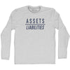 Assets Over Liabilities Adult Cotton Long Sleeve T-shirt by Tribe Lacrosse