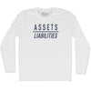 Assets Over Liabilities Adult Cotton Long Sleeve T-shirt by Tribe Lacrosse