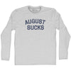 August Sucks Adult Cotton Long Sleeve T-shirt by Tribe Lacrosse