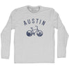 Austin Bike Adult Cotton Long Sleeve T-shirt by Tribe Lacrosse